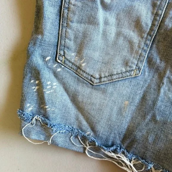 Anthropologie Pilcro Jean Shorts Distressed Cut-Off Style - Picture 3 of 8